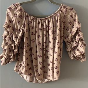 Pastel Pink floral blouse